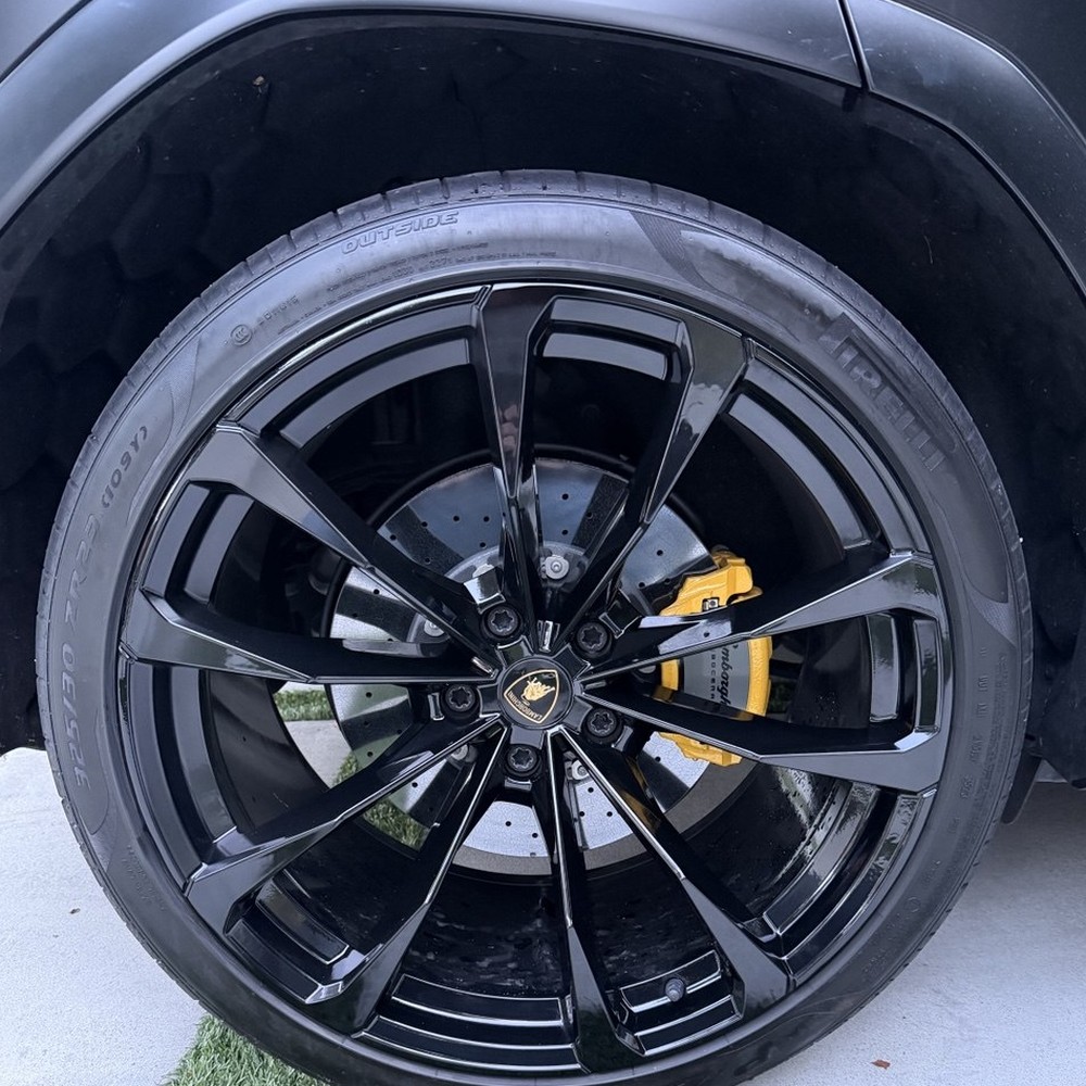 Lamborghini wheel after repair