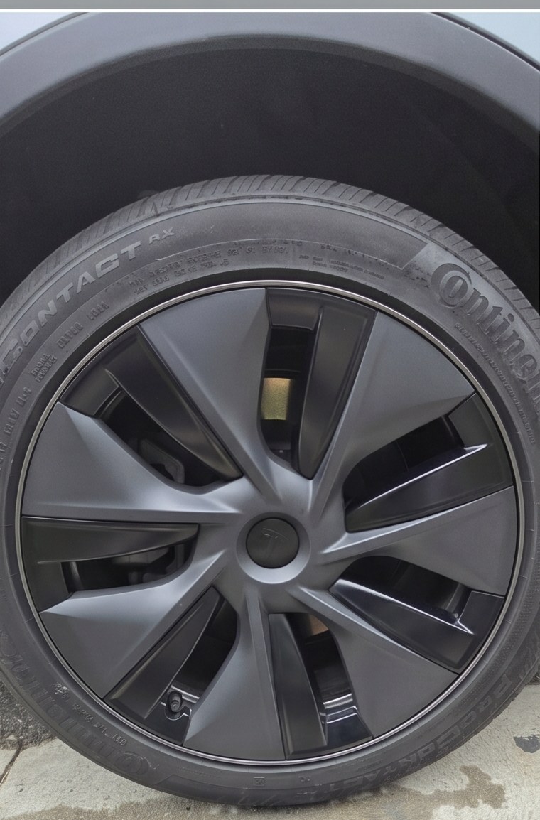 Tesla wheel after repair