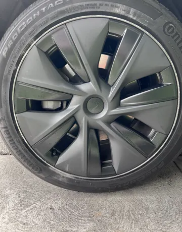 Tesla rim after repair by Rim Repair Joe's